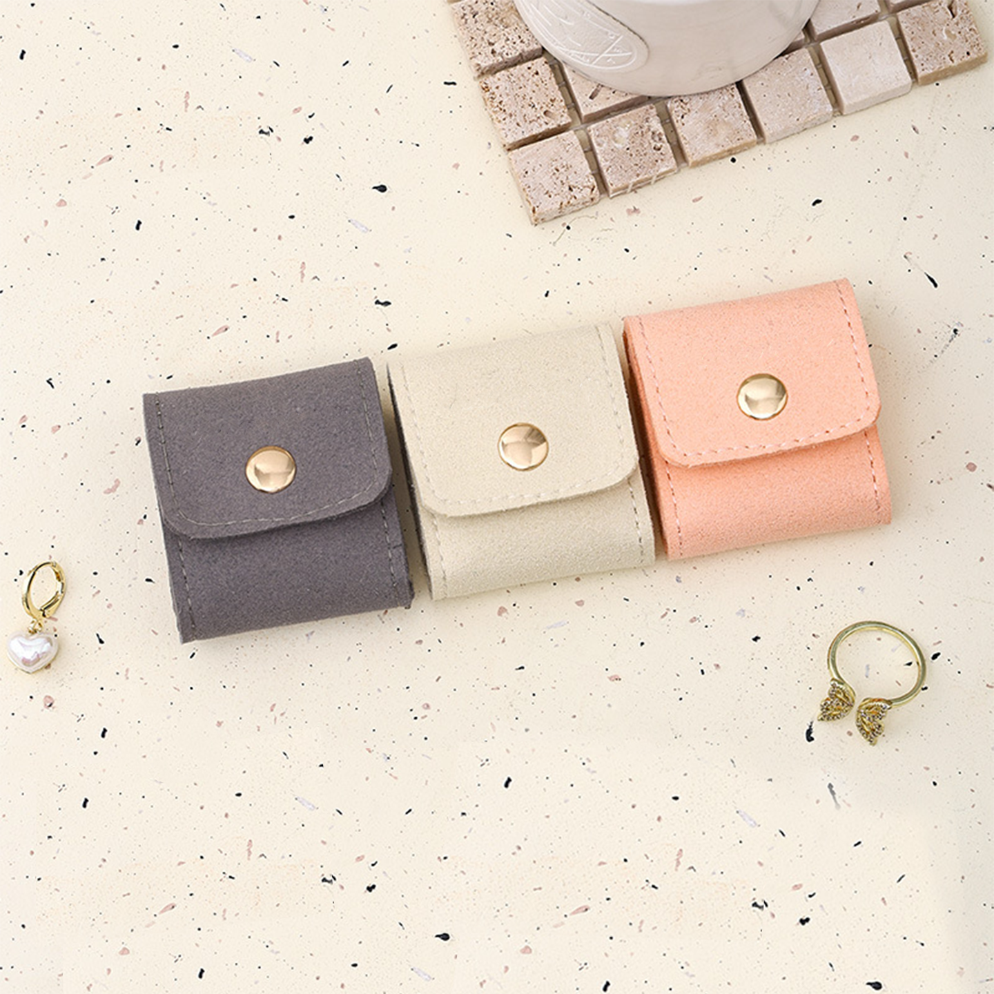 Elegant Ring & Earring Minibag